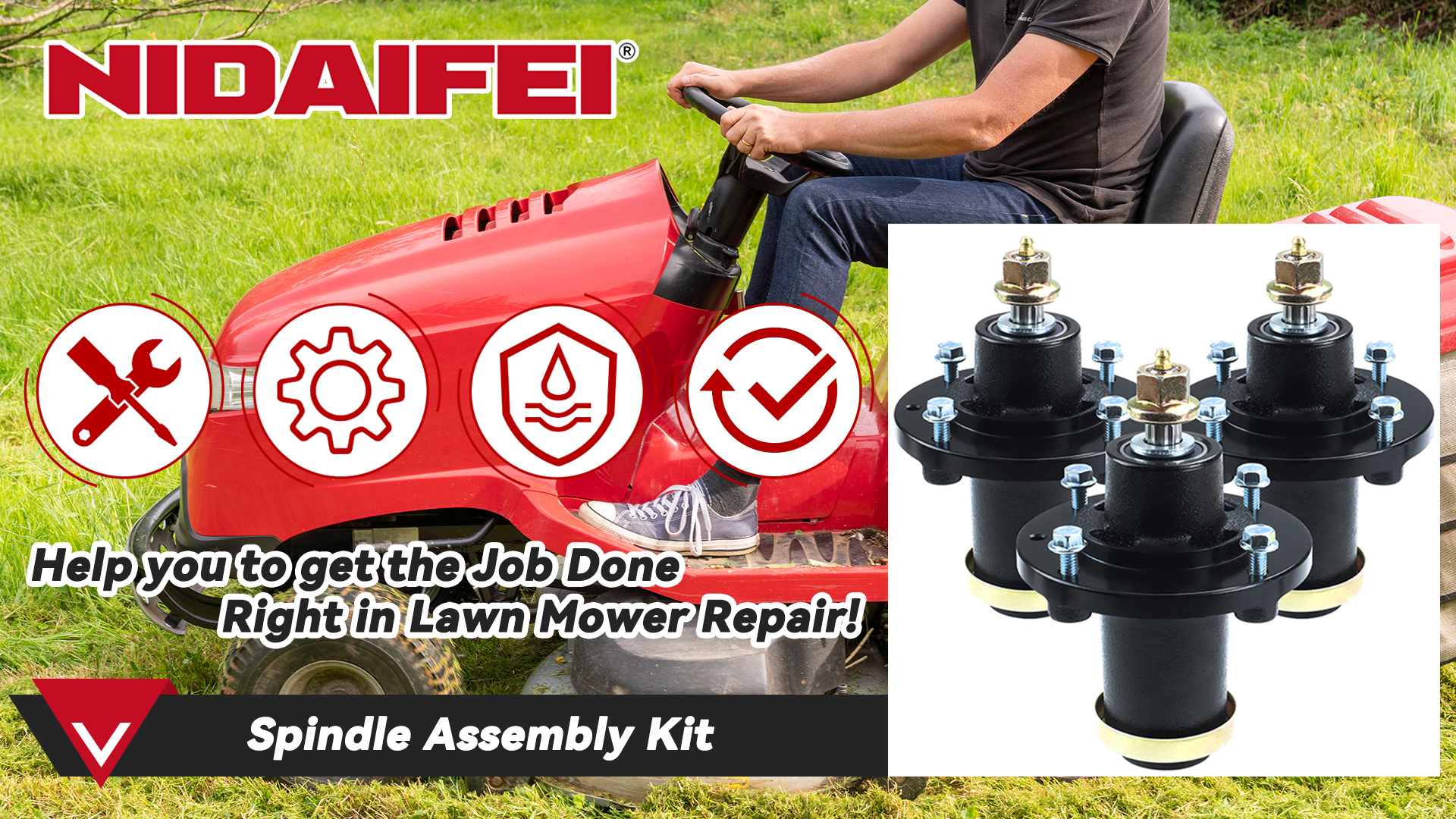 Amazon.com : NIDAIFEI 3 Pack 539131898 Spindle Assembly Replaces